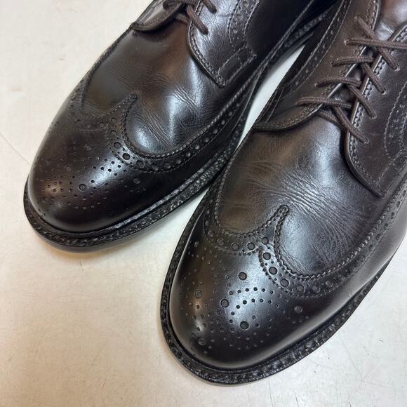 FULLY RESOLED Alden x J. Crew 97572 Dark Brown Longwing Wingtip Blucher USA 9 D main image 11
